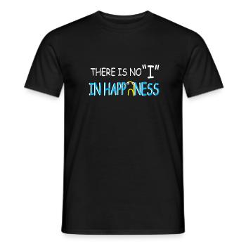 There is no "I" in Happyness - Men's T-Shirt - black - Front - AI Model Male 178 light (178cm)