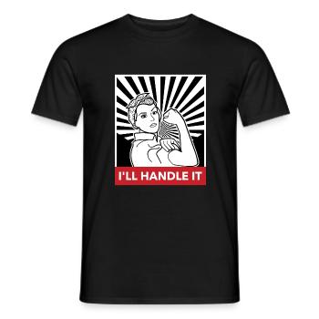 Frauenpower - Männer T-Shirt - Schwarz - Vorne - AI Model Male 178 light (178cm)