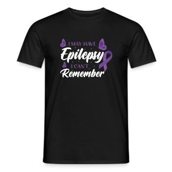 I May Have Epilepsy I Can`t Remember - Men's T-Shirt - black - Front - AI Model Male 178 light (178cm)
