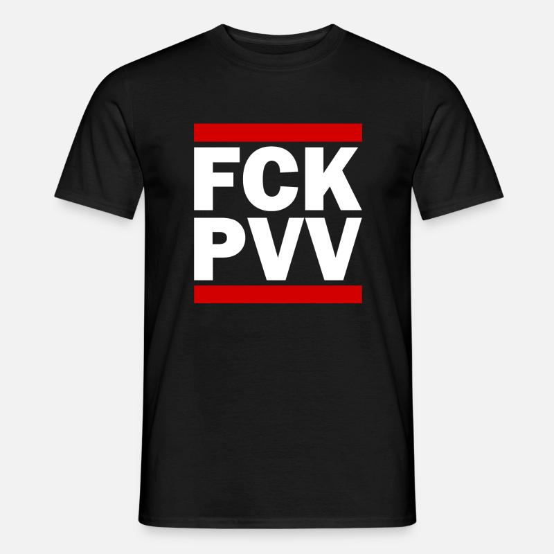 Fck pvv - Männer T-Shirt - Schwarz
