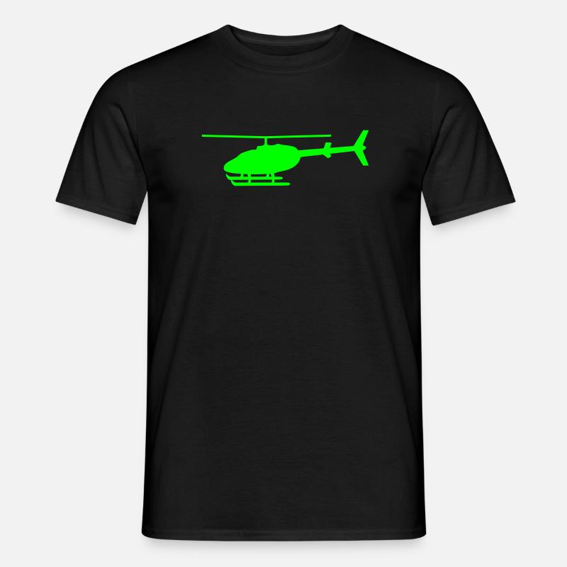 Hubschrauber - Männer T-Shirt - Schwarz