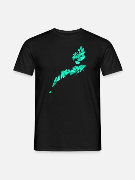 Carte de style polygone des Lofoten et Vesterålen - T-shirt homme - noir