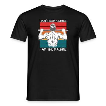 Je suis une machine à cathéniser - T-shirt homme - noir - Devant - AI Model Male 178 light (178cm)