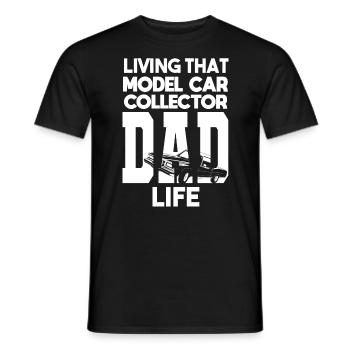 Living That Model Car Collector Dad Life Sammler - Men's T-Shirt - black - Front - AI Model Male 178 light (178cm)