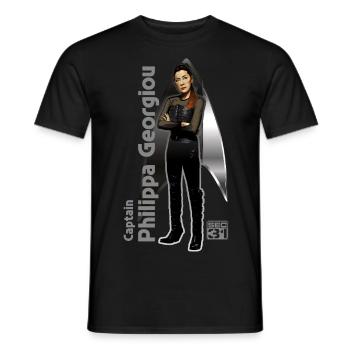 Star Trek Discovery Captain Philippa Georgiou - Männer T-Shirt - Schwarz - Vorne - AI Model Male 178 light (178cm)