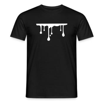 Farbe Tropfen - Männer T-Shirt - Schwarz - Vorne - AI Model Male 178 light (178cm)