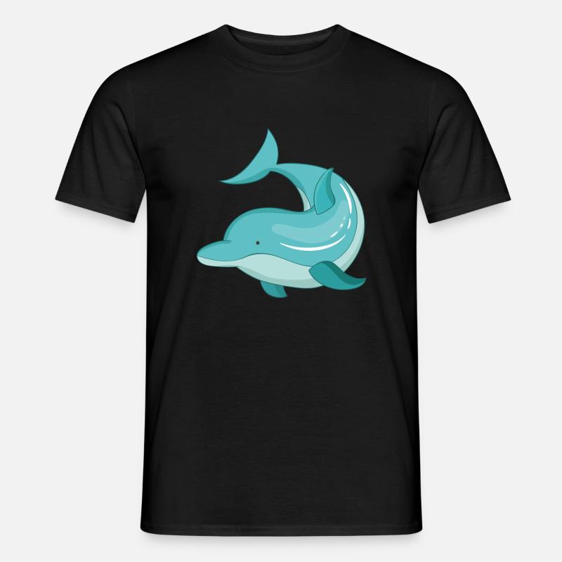 Delfin - Männer T-Shirt - Schwarz