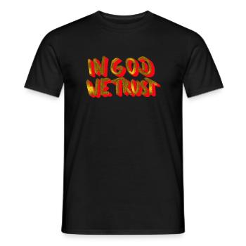 in god we trust - Men's T-Shirt - black - Front - AI Model Male 178 light (178cm)