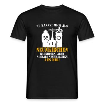 66538 Neunkirchen Saar Saarland Stadt - Männer T-Shirt - Schwarz - Vorne - AI Model Male 178 light (178cm)