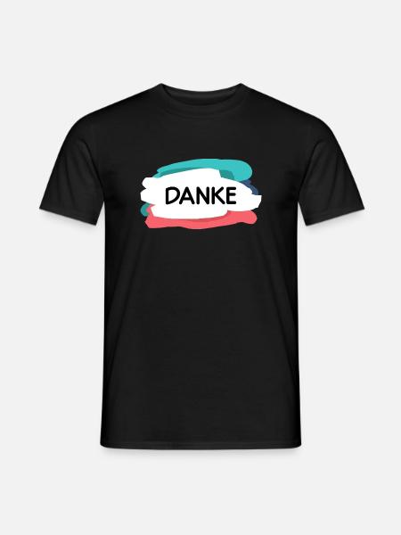 Danke - Männer T-Shirt - Schwarz
