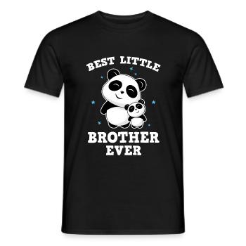 Best Little Brother Ever - Kleiner Panda Bruder - Männer T-Shirt - Schwarz - Vorne - AI Model Male 178 light (178cm)