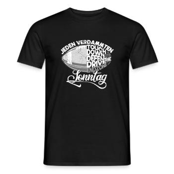 Jeden Verdammten Sonntag American Football - Männer T-Shirt - Schwarz - Vorne - AI Model Male 178 light (178cm)