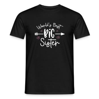 Sœur - World's best big sister, arrow - T-shirt homme - noir - Devant - AI Model Male 178 light (178cm)