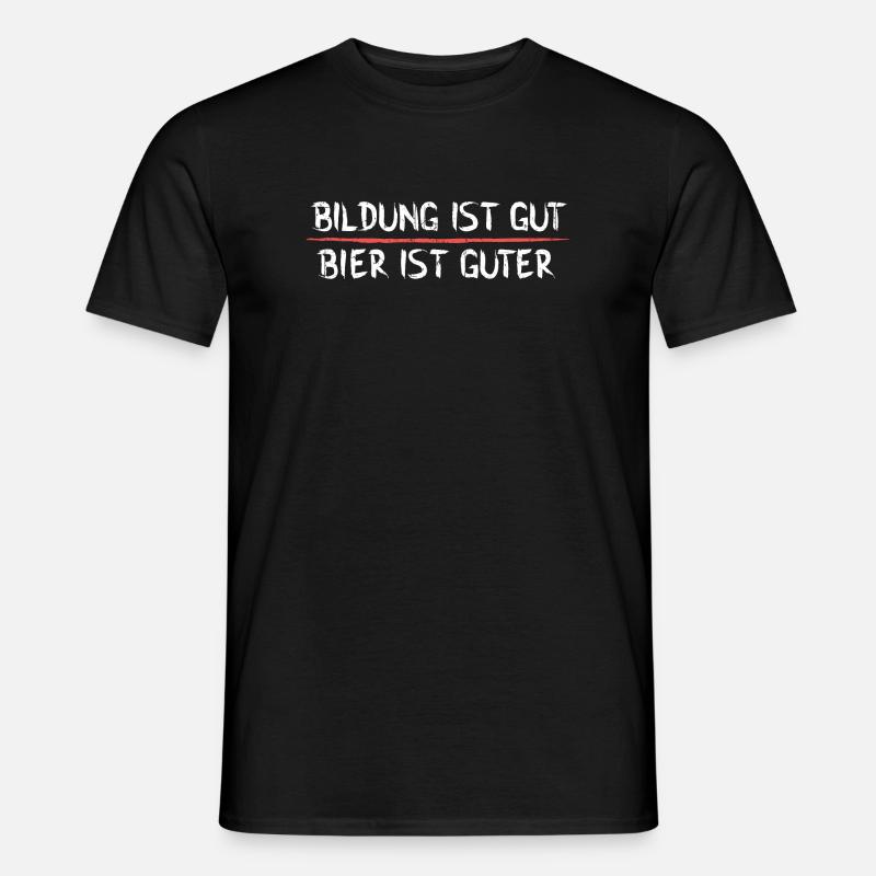 Bier ist guter - Männer T-Shirt - Schwarz
