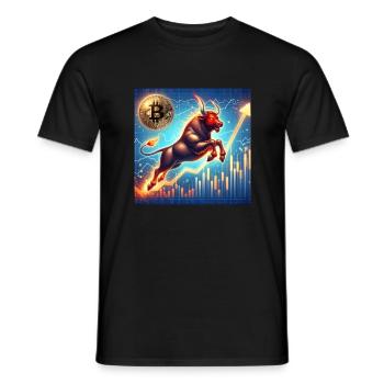 Bitcoin Bullrun Crypto - T-shirt homme - noir - Devant - AI Model Male 178 light (178cm)
