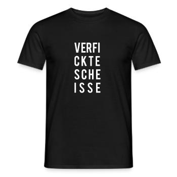 Verfickte Scheisse - Männer T-Shirt - Schwarz - Vorne - AI Model Male 178 light (178cm)