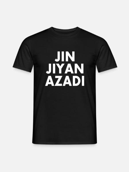 jin jiyan azadi - Men's T-Shirt - black
