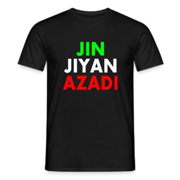 jin jiyan azadi - T-shirt homme - noir - Devant - AI Model Male 178 light (178cm)