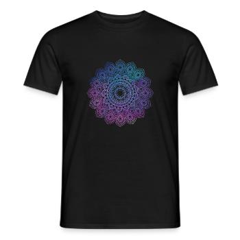Reiki Mandala Spirituelle guérison Chakra Méditation - T-shirt homme - noir - Devant - AI Model Male 178 light (178cm)