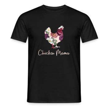 Chicken Mama Hen Farmers Mom Farmer's Farmer's Chicken - Men's T-Shirt - black - Front - AI Model Male 178 light (178cm)