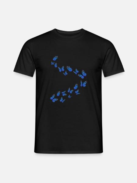 Girl Beautiful Butterfly - Men's T-Shirt - black
