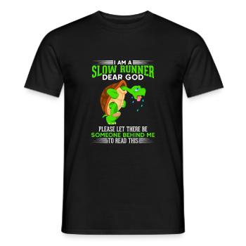 Lustige langsame Schildkröte Läufer Marathon - Männer T-Shirt - Schwarz - Vorne - AI Model Male 178 light (178cm)