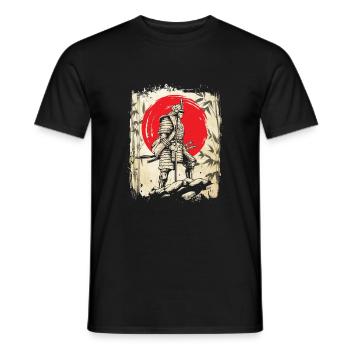 Samurai Warrior Japanese Swordsman Japan - Men's T-Shirt - black - Front - AI Model Male 178 light (178cm)