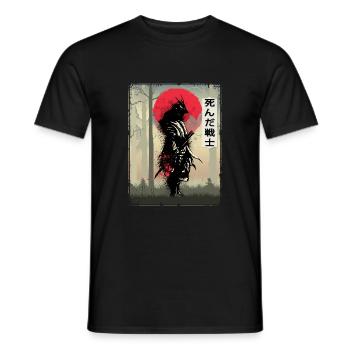 Samouraï samouraïs morts guerriers sabreurs - T-shirt homme - noir - Devant - AI Model Male 178 light (178cm)