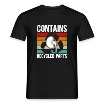 Organ recipient Cute kidney transplant - Men's T-Shirt - black - Front - AI Model Male 178 light (178cm)