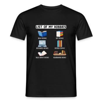 Drôle d’amateur de livres Humor Lire le ver de bibliothèque - T-shirt homme - noir - Devant - AI Model Male 178 light (178cm)