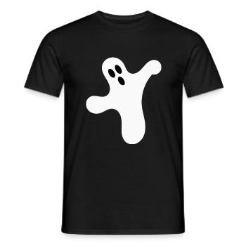 T-shirt d’Halloween Ghost spooky chemise mignonne - T-shirt homme - noir - Devant - AI Model Male 178 light (178cm)