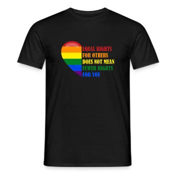 Egalité des droits Diversité LGBTQ Féministe LGBTQ - T-shirt homme - noir - Devant - AI Model Male 178 light (178cm)