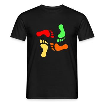 footprints - Men's T-Shirt - black - Front - AI Model Male 178 light (178cm)