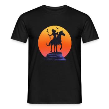 Sun Warrior - T-shirt homme - noir - Devant - AI Model Male 178 light (178cm)