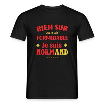 Je suis formidable je suis normand cadeau normand - T-shirt homme - noir - Devant - AI Model Male 178 light (178cm)