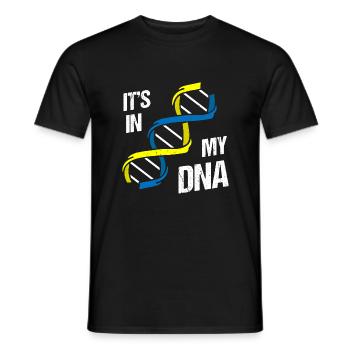 Ukrainian Flag It'S In My Dna Ukraine - Männer T-Shirt - Schwarz - Vorne - AI Model Male 178 light (178cm)