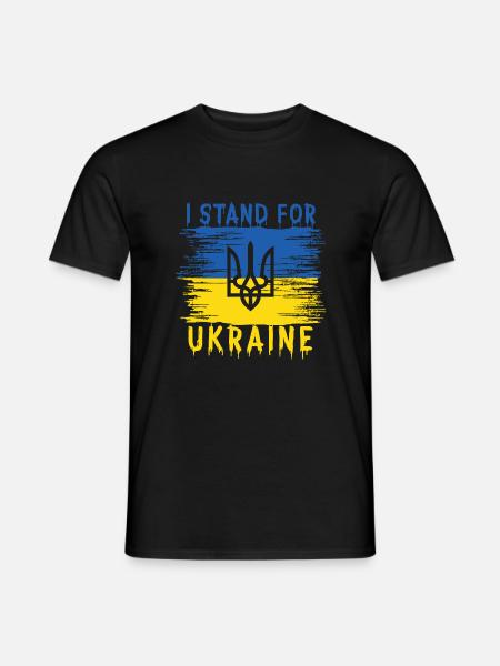 I Stand For Ukraine - Männer T-Shirt - Schwarz