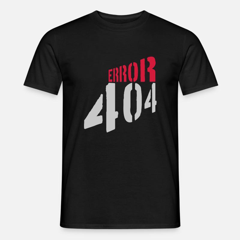 Meldung Error 404 Netzwerk - Männer T-Shirt - Schwarz