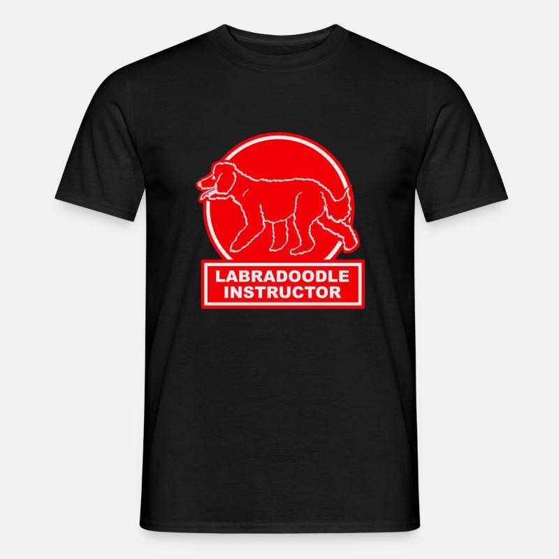 Labradoodle Instructor in red - Men’s T-shirt - black