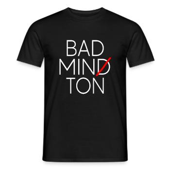 badminton badminton badminton badminton - Men's T-Shirt - black - Front - AI Model Male 178 light (178cm)
