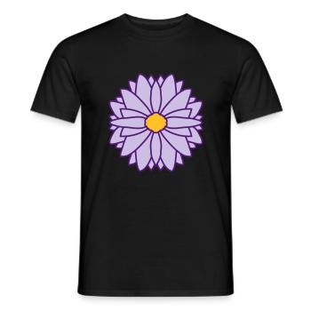 Runde Hübsche Blume Design - Männer T-Shirt - Schwarz - Vorne - AI Model Male 178 light (178cm)