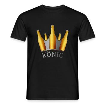 König - Männer T-Shirt - Schwarz - Vorne - AI Model Male 178 light (178cm)