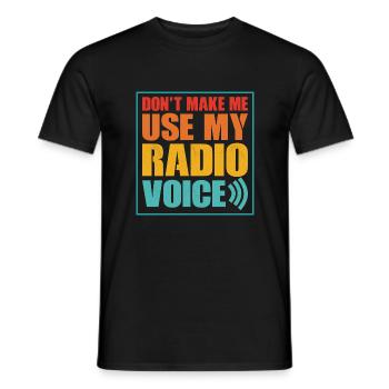 Ne me faites pas utiliser mon opérateur radioamateur - T-shirt homme - noir - Devant - AI Model Male 178 light (178cm)