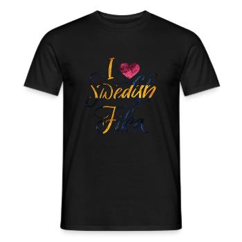 Suède Suède Viking Norden Scandinavie fika - T-shirt homme - noir - Devant - AI Model Male 178 light (178cm)