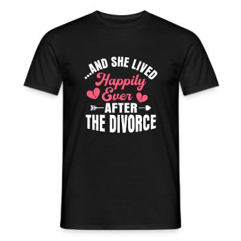 ... And She Lived Happily Ever After The Divorce Ex - Men's T-Shirt - black - Front - AI Model Male 178 light (178cm)