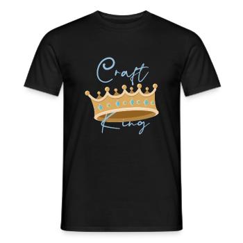 König - Männer T-Shirt - Schwarz - Vorne - AI Model Male 178 light (178cm)