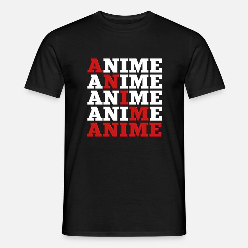 Anime - Männer T-Shirt - Schwarz