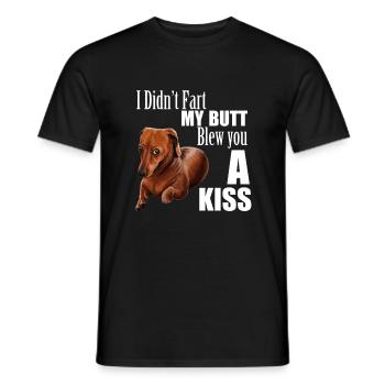 Je n’ai pas pété mes fesses vous ont soufflé un baiser les amoureux - T-shirt homme - noir - Devant - AI Model Male 178 light (178cm)