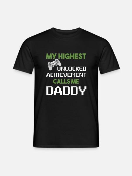 Nerdy Funny Fathers Day Gamer Dad Video Gaming - Mænd T-shirt - sort
