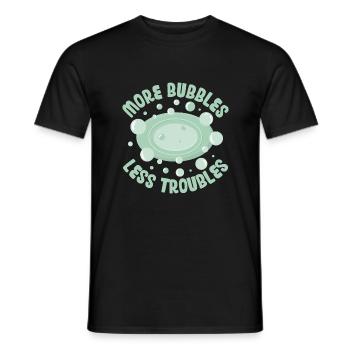 More Bubbles Less Troubles Soapmaking Soapmaker - Men's T-Shirt - black - Front - AI Model Male 178 light (178cm)